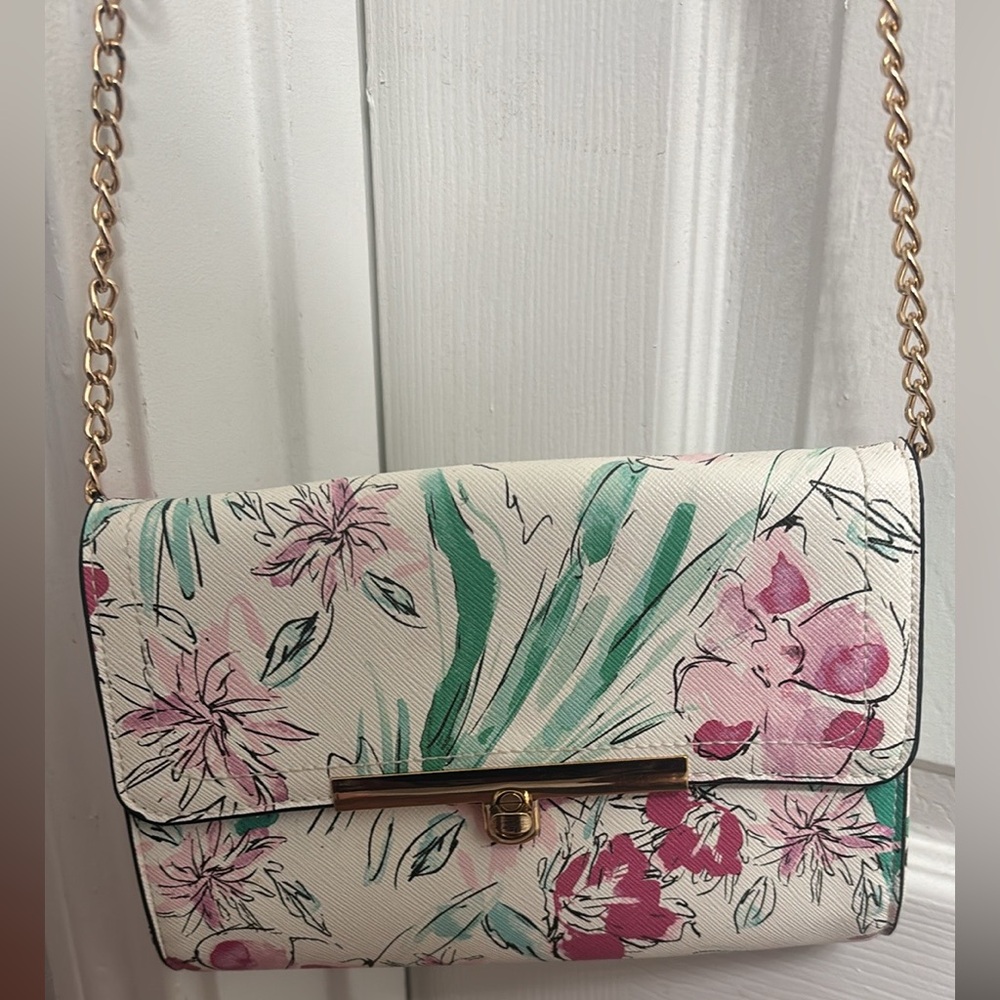 Floral crossbody purse